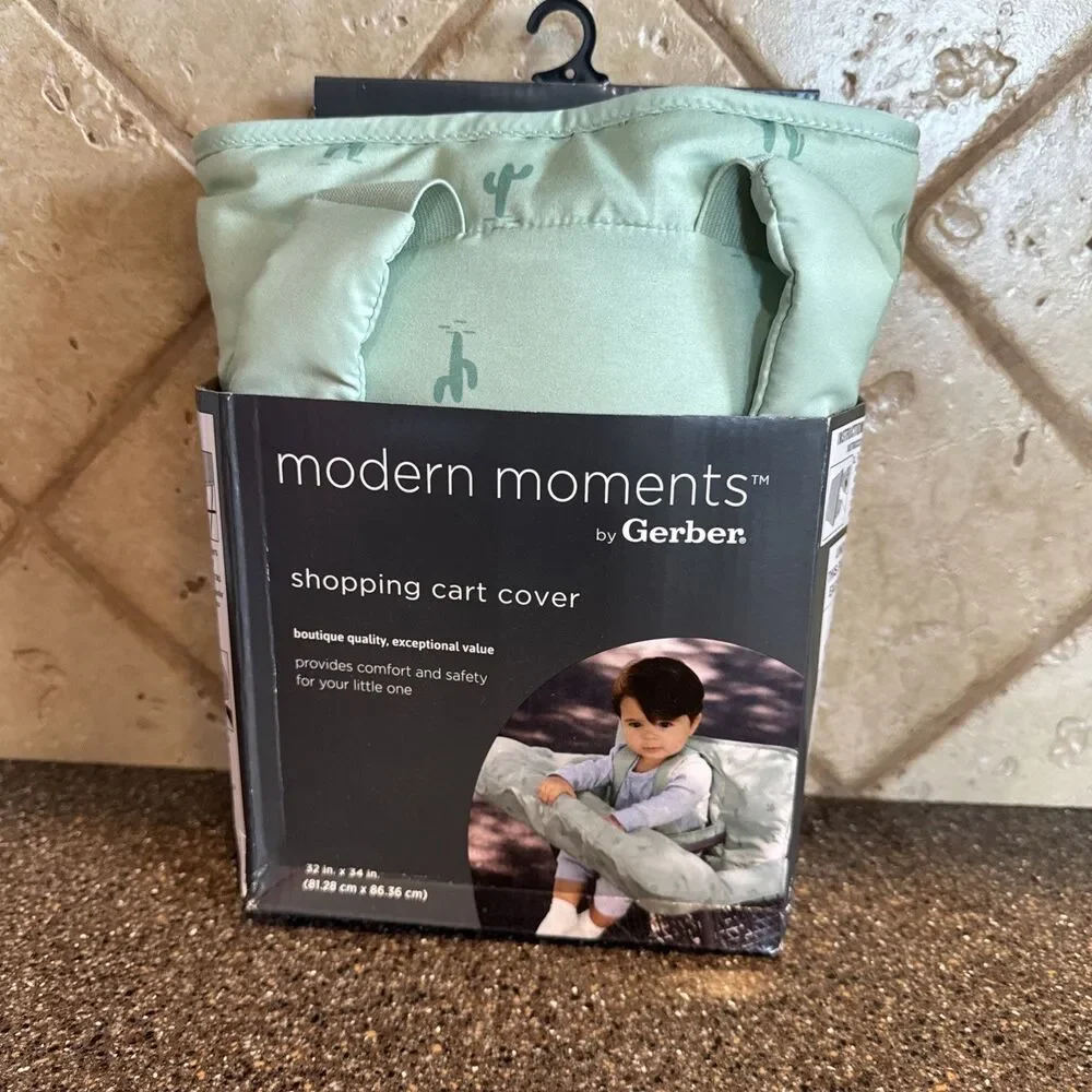 Gerber Modern Moments Green Shopping Cart Cover Size 32 in x 34 in